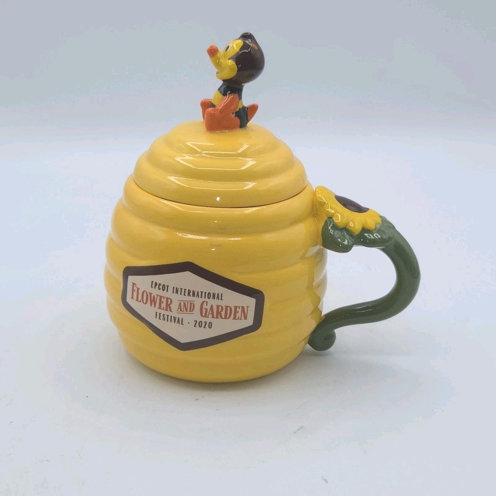 DISNEY Parks Epcot International Festival 2020 Figural Beehive COFFEE MUG & Lid